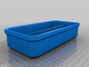 milwaukee packout profile bin - 2 long compartments tool holders & boxes 3d print model - Mito3D