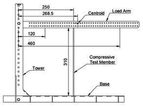 lazer kesmek 3mm mdf sıkıştırma test jig mühendislik Ölçek Lazer kesimi 3d print model - Mito3D