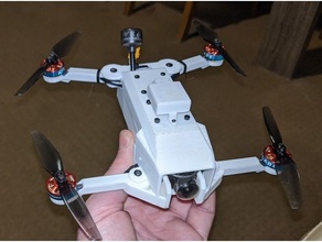 4 inch compact drone vehicles caddx vista dji fpv foldable 3d print model - Mito3D