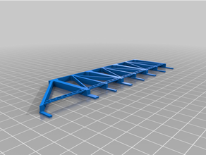 h0 railway open modular bridge lateral frame2 diy ho trains 3d print model - Mito3D