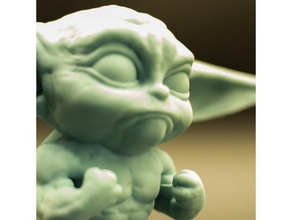 chamois Jaune sculptures guerres étoiles yoda 3d print model - Mito3D