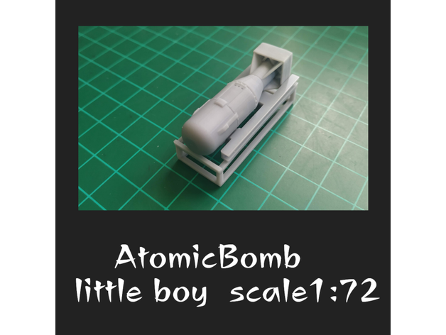 atomik bomba oğlan ölçek 1 72 hobi 172 72scale diyorama Hiroşima model kiti nükleer 3D print model - Mito3D