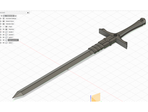 azrael's sword props azrael batman blade comics cosplay weapon white knight 3d print model - Mito3D