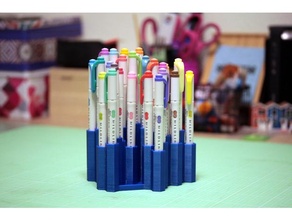 caneta suporte escritório escrivaninha marcador organizador lápis Schreibtisch Stift Stifthalter 3d print model - Mito3D