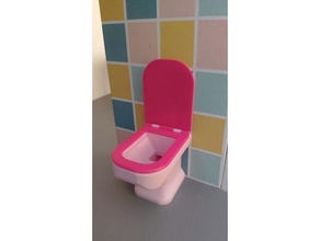 mini toilet toys & games barbie bathroom accessories stuff dollhouse doll furniture house 3d print model - Mito3D