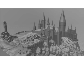 hogwarts completo decoración 3dhogwarts griffindor harrypotter Harry alfarero castillo 3d print model - Mito3D