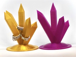 crystal ring quintet rings holder 3d print model - Mito3D