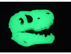 t rex kafatası rozet madeni paralar Rozetler 3d print model - Mito3D
