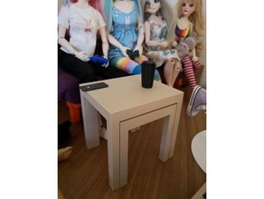 yuvalama Kahve tablolar bjd oyuncak bebek Smartdoll 3d baskı destek evi mobilya ev 3d print model - Mito3D
