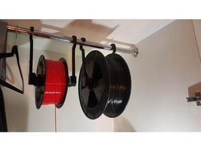 hanging filament spool holder 3d printer accessories 3d print model - Mito3D