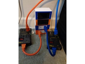 dual circuit 4 gang box cover meters household electric meter 3d print model - Mito3D