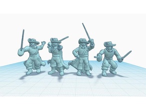 Heroscape 4 Musketiere Spielzeuge Spiele Miniatur Musketier 3d print model - Mito3D