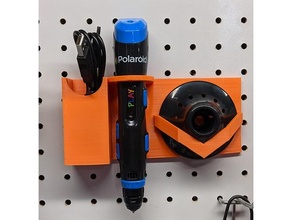 3d pen pegboard holder tool holders & boxes 3dpen mount 3d print model - Mito3D