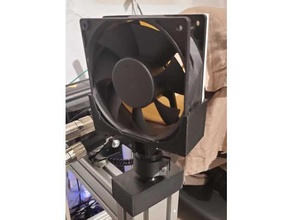 simrig 8020 frame adjustable 120mm fan mounts shroud diy 3d print model - Mito3D