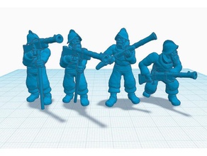heroscape moschettiere 1 pose giocattoli Giochi miniatura soldato 3d print model - Mito3D