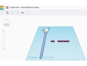 coniglietto penna portapenna CONIGLIO giocattolo gioco Accessori 3d print model - Mito3D
