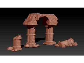 tabletop gaming scatter terrain ruins arch pillar toy & game accessories dnd pathfinder warhammer 3d print model - Mito3D