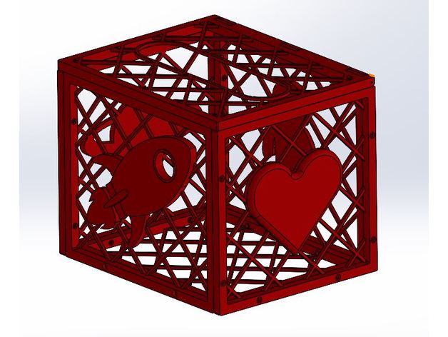 valentine box containers valentines day 3D print model - Mito3D