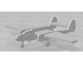 Northrop p61 negro viuda tarjeta equipo vehiculos aeronave combatiente 3d print model - Mito3D