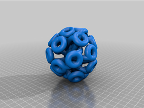 tentacle ball math art biology mathematical mathematics sphere tentacles 3d print model - Mito3D
