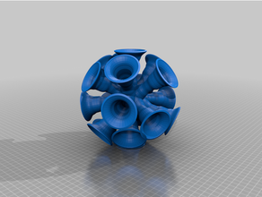 chifrudo bola matemática arte flashforge chifre matemático paramétrico esfera xyz vinci 3d print model - Mito3D