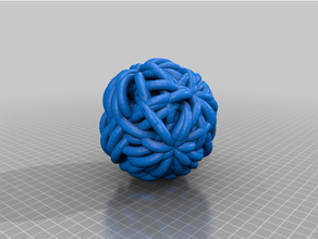 câble Balle math art mathématique mathématiques sphère jouet 3d print model - Mito3D