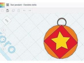 anahtarlık kolye star Ciondolo Portachiavi Stella 3d print model - Mito3D