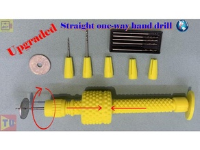 upgrade straight one-way manual hand drill time 3d printing 3d print model - Mito3D