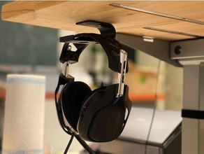 simple desk headphone headset holder kopfh rerhalterung office hanger 3d print model - Mito3D