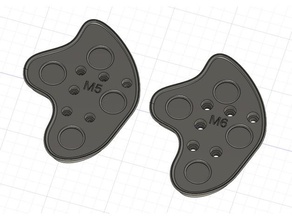 trackball topo 1 pezzo montare m5 m6 bulloni giocattoli Giochi profilo simracing simrig vassoio 3d print model - Mito3D