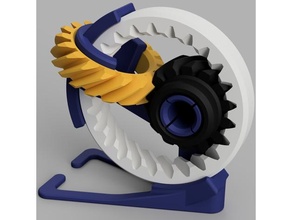 gears art buildings & structures desk toy helical gear 3d print model - Mito3D