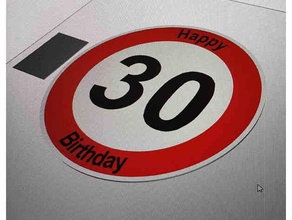 30 geburtstag 30er Geburtstag glücklich mehrfarbig Mehrfarbig 3d print model - Mito3D