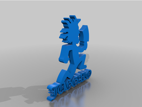 gigante accetta uomo 2d arte hatchetman giuggalo whoopwhoop 3d print model - Mito3D