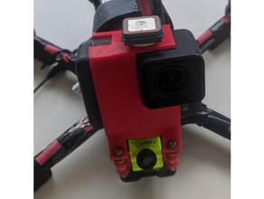 fpv drone gopro mount vehicles hero6 hero7 3d print model - Mito3D
