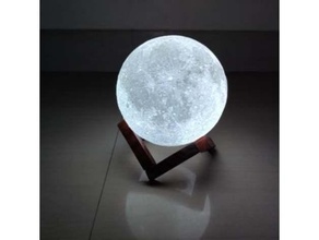 Luna lámpara 5 pulgada gorra decoración LED 3d print model - Mito3D
