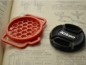 soporte lente gorra cámara Nikon 3d print model - Mito3D