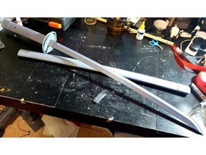 katana kit adereços cosplay arma Japão suporte réplica samurai espada 3d print model - Mito3D