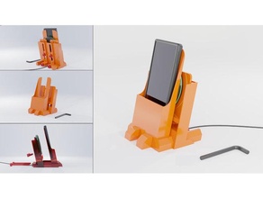 inalámbrico cargando estación móvil teléfono cargador estante soporte práctico smartphone 3d print model - Mito3D