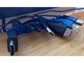 yacco cavo clip organizzatore ufficio titolare supporto gestione ender ethernet USB 3d print model - Mito3D