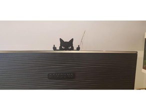 kedi orta parmak 3d baskı Kahretsin komik 3d print model - Mito3D