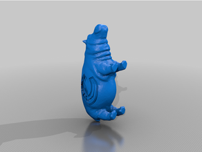 canudos logotipo hipopótamo 3d impressão Canadá hóquei Vancouver 3d print model - Mito3D