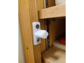 door retaining catch remix - flush mount diy cabinet latch clip gate lock snap 3d print model - Mito3D