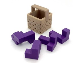coffee basket akaki 9 puzzles puzzlecad 3d print model - Mito3D
