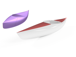 canoe sport & outdoors boat hull monohull outdoor tutorial 3d print model - Mito3D
