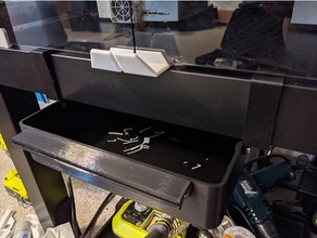 underhanging scraps box lack table 3d printer accessories bin 3d print model - Mito3D