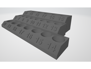 melhorado 3 8 tomada ficar pé fenda pedaço ender pró seguro ferramenta titulares caixas métrica parametrizado sae tomadas 3d print model - Mito3D