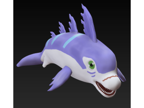 Delfín esculturas aventuras bandai digimon 3d print model - Mito3D