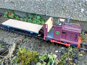 narrow gauge bogie flat wagon mechanical toys 32mm garden railway model trains sm32 train 3d print model - Mito3D