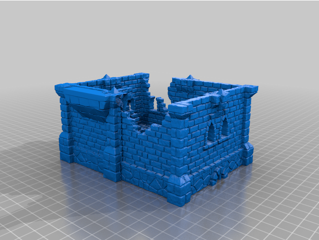 ruined chapel ground floor ulvheim tower house buildings & structures 3D print model - Mito3D