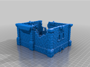 ruined chapel ground floor ulvheim tower house buildings & structures 3d print model - Mito3D